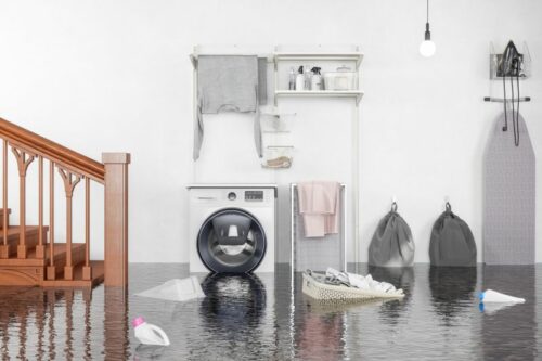 A flooded basement.