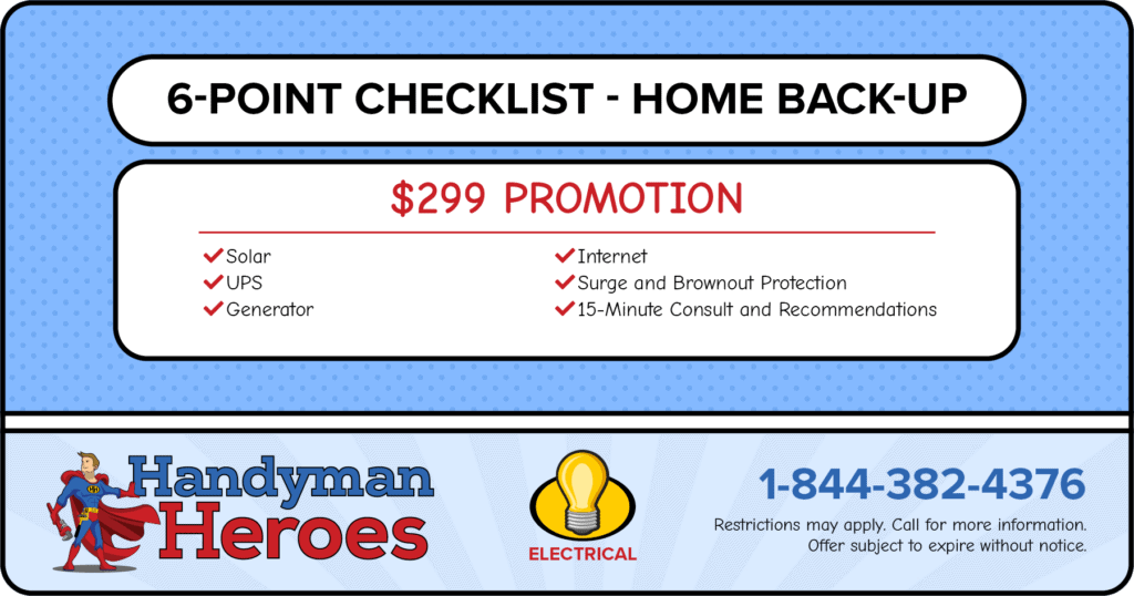 Promotion for 6-Point Checklist Home Back-up 9